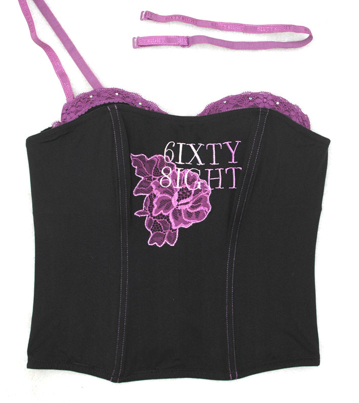 Fashion 6ixty 8ight black embroidered abdomen drawing tight shapewear body shaping beauty care clothing 75bc80c