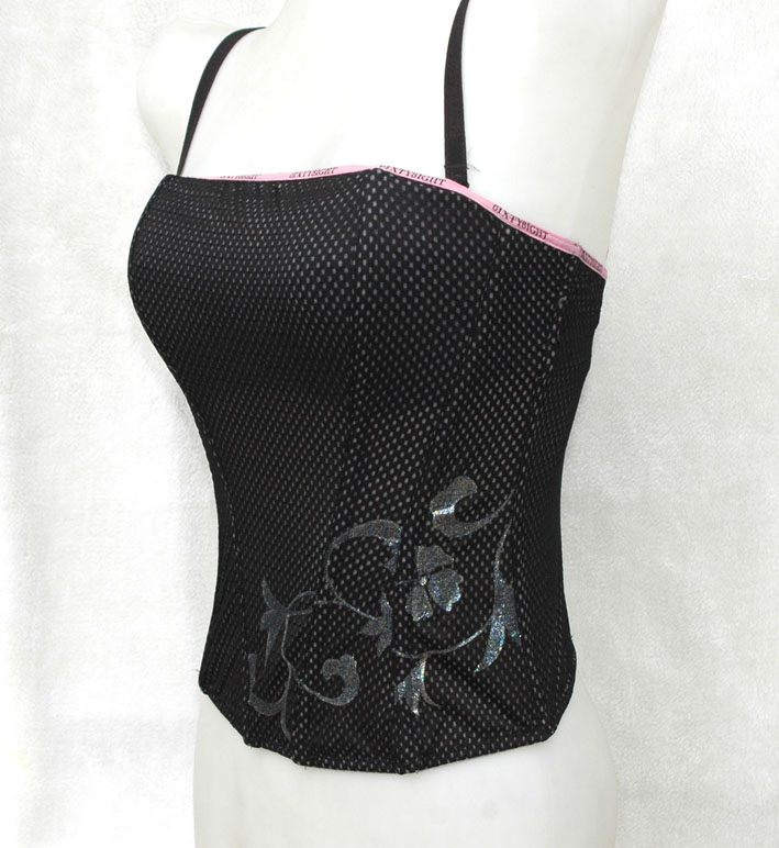Fashion 6ixty 8ight black grid abdomen drawing tight shapewear body shaping beauty care clothing sml