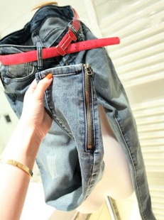 Fashion a945 2013 spring women's water wash retro finishing skinny pants zipper pencil jeans