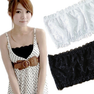 Fashion all-match 58 100% sexy modal cotton lace double layer cotton shoulder strap tube top tube top