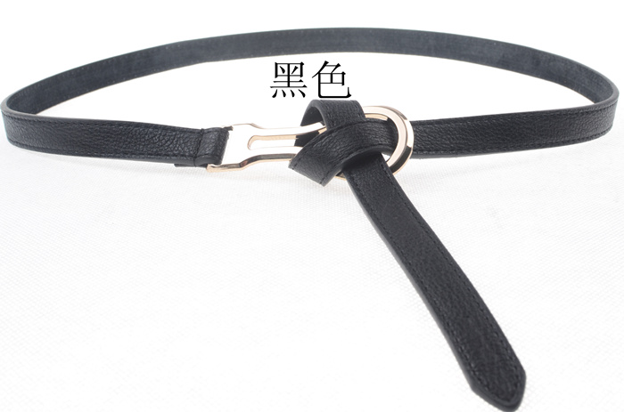 Fashion all-match elegant women's tieclasps thin gold buckle belt genuine leather belt decoration Women strap