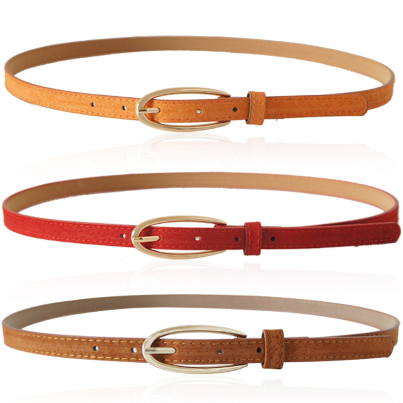Fashion all-match pigskin thin belt decoration genuine leather strap Women z1317