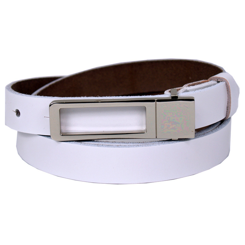 Fashion all-match strap female  women's genuine leather strap cowhide hasp belt black and white