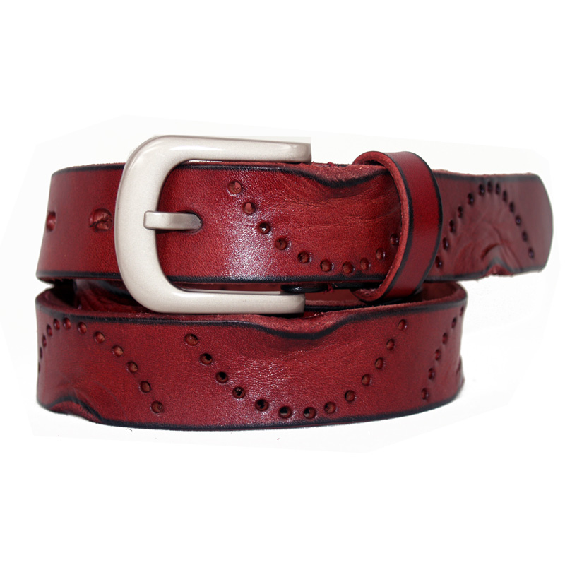 Fashion all-match sweet belt women's genuine leather cowhide strap vintage cutout casual pants belt