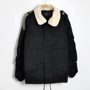Fashion all-match tooling denim thickening outerwear loose epaulette doodle trench women's