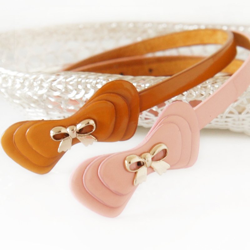 Fashion all-match women's decoration thin belt japanned leather strap Women fs1140