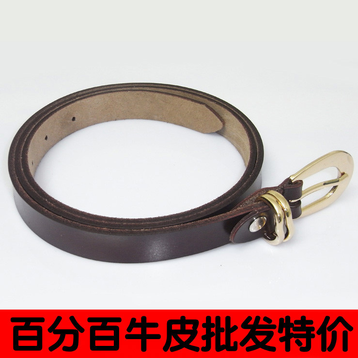 Fashion all-match women's genuine leather fashion strap decoration 100% cowhide thin belt
