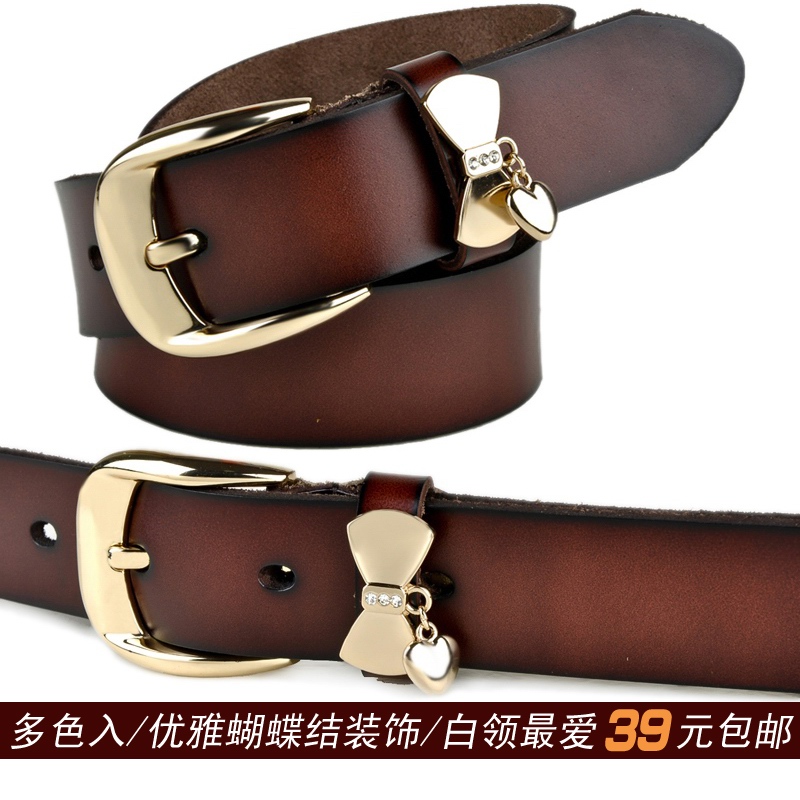 Fashion all-match women's pin buckle cowhide decoration belt women's strap genuine leather