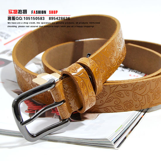 Fashion all-match women's strap belt genuine leather strap women's pin buckle strap - rn5