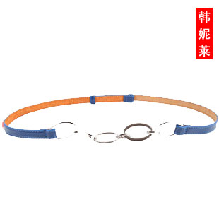 Fashion all-match women's thin belt genuine leather candy color japanned leather strap accessories casual pants belt pu0099