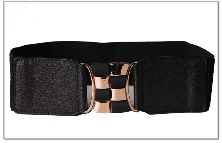 Fashion  alloyed clutch elastic waistband belt  women's  faux leather  waistband WB-08