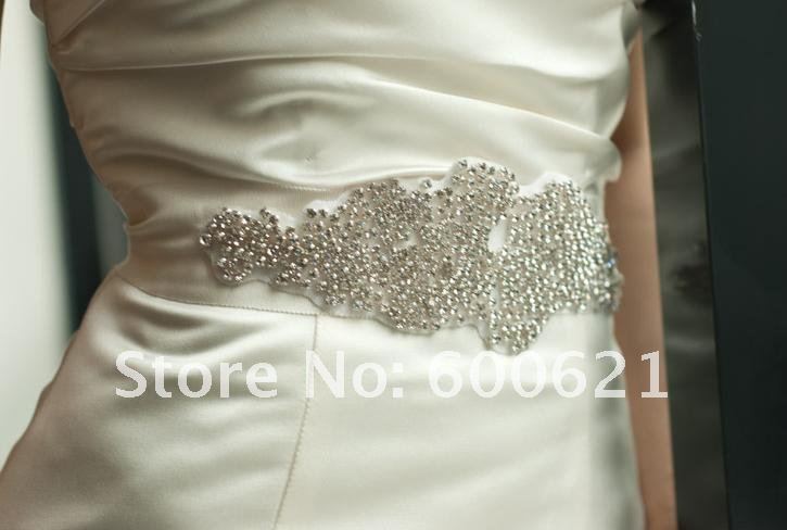 Fashion Austrian Crystal Pearl Flower Satin Bridal Sash Belt Wedding Satin Ribbon Sash Belt Prom Ball with Diamond
