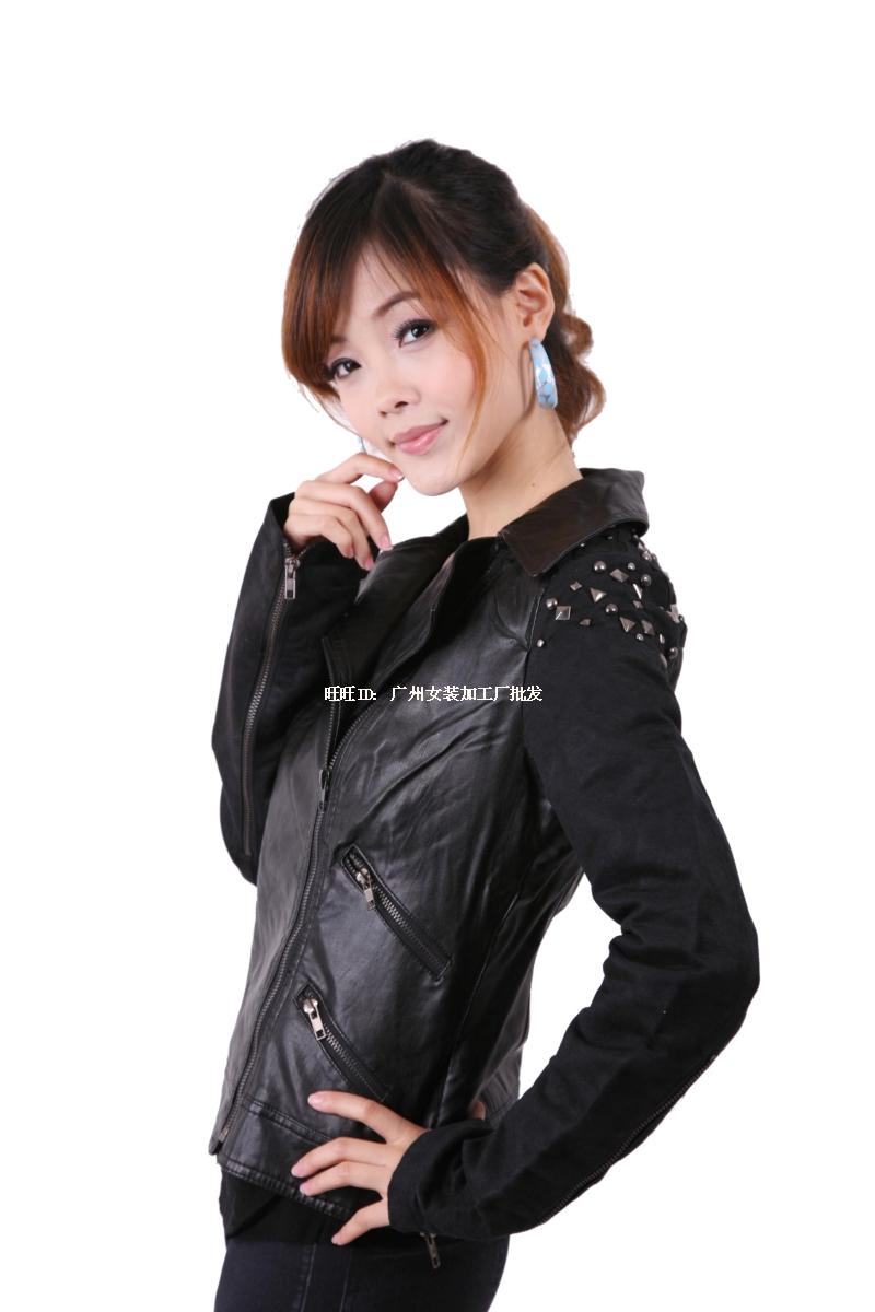 Fashion autumn 2012 short design small leather clothing women's motorcycle jacket short jacket 0.95kg