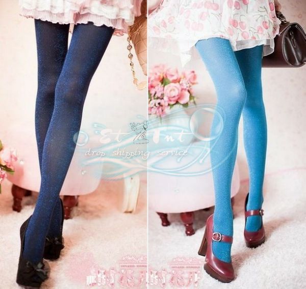 Fashion autumn and winter Liangsi thick section was thin stripes pantyhose stockings primer socks