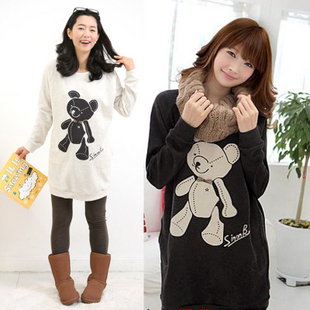Fashion autumn maternity clothing bear o-neck sweatshirt long-sleeve T-shirt