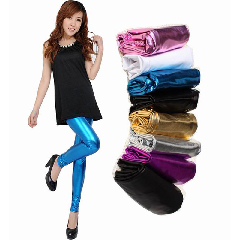 Fashion autumn matt faux leather legging thickening thin female personality lengthen plus size legging 2