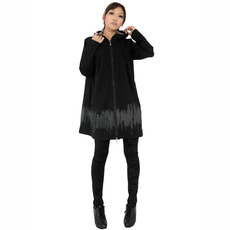Fashion autumn new arrival long design trench women's hoody cardigan skirt outerwear plus size sa931