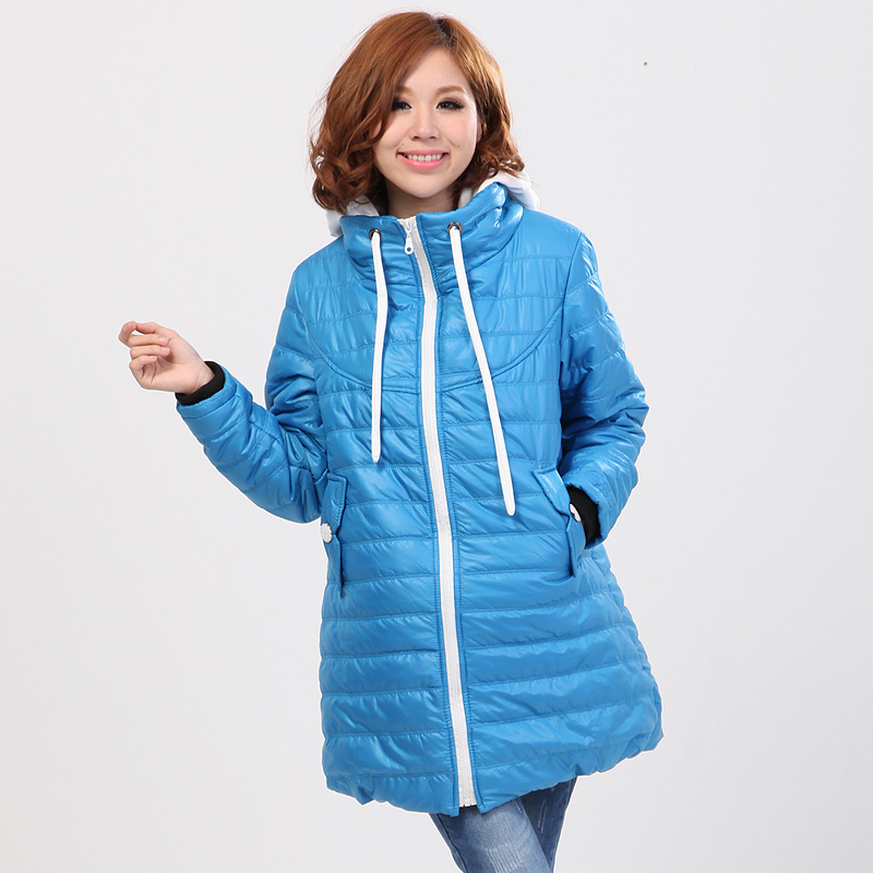 Fashion baby maternity clothing winter chromophous maternity wadded jacket long design maternity thermal outerwear 6960