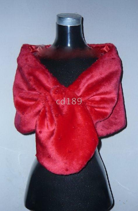 Fashion Beautiful Luscious Red Beads Warming fur cape wrap in High quality! Very Hot Selling~