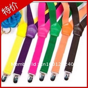 Fashion belt/candy color clip on Braces/ Y-back Suspenders/Adjustable Braces-100pcs/lot-Free shipping-wholesale-fit active