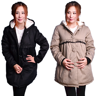 Fashion berber fleece maternity wadded jacket winter maternity clothing thickening thermal cotton-padded jacket maternity