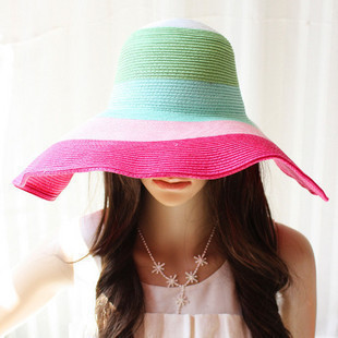 Fashion big sunbonnet sun hat beach cap large brim hat spring cap