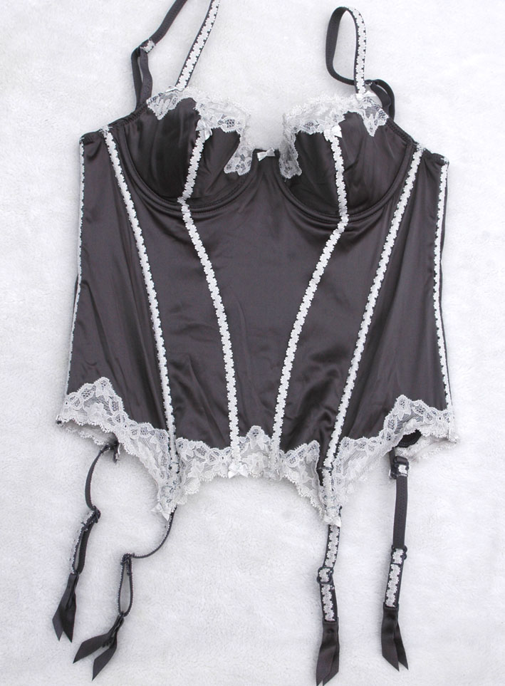 Fashion black beautiful laciness glossy abdomen drawing tight shapewear body shaping beauty care clothing 75b