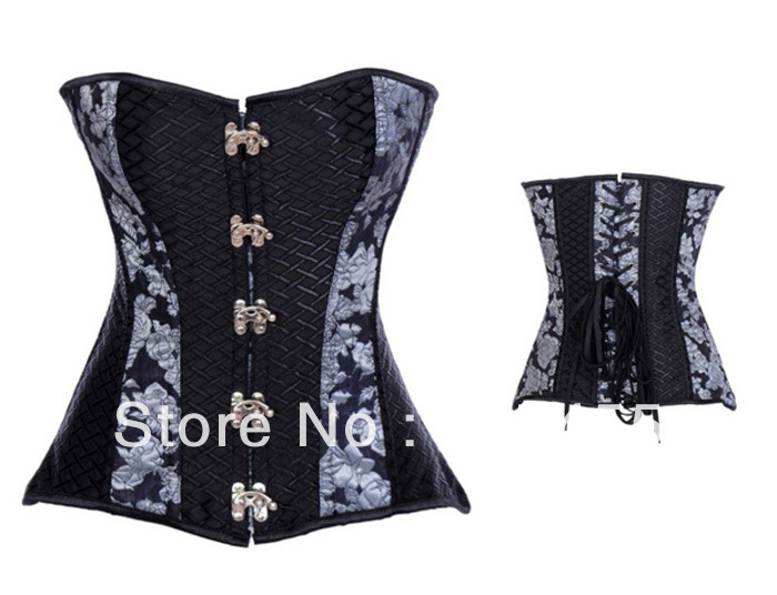 Fashion black Women intimates sexy lingerie steel bone corset size S-2XL 2848 wholesale