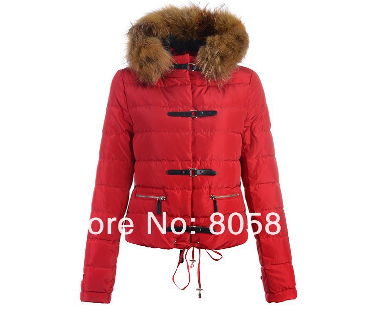 Fashion Brand Detachable Big Fox Fur Collar Hoodie Down Jackets,100% White Duck Winter Women Down Coats 4 Colors S-XL