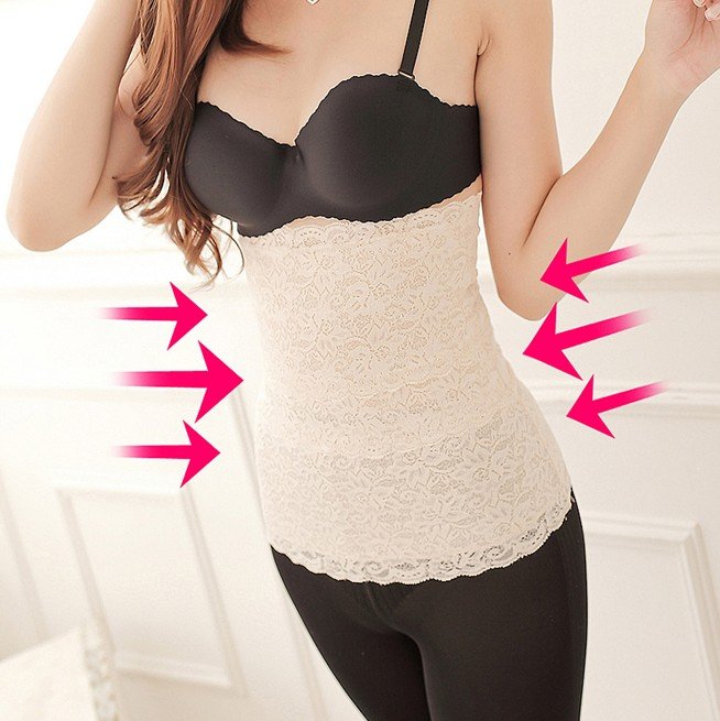 Fashion Brand Germanium Titanium Silver Women Lace Jacquard Thin Belly Lose Weight Fitness Slimming Belt,Free Shipping
