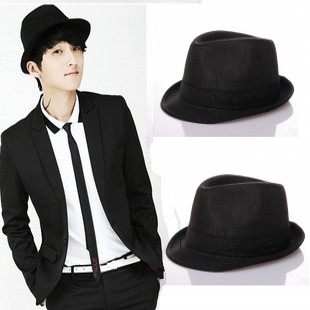 Fashion british style fashion general all-match black fedoras jazz hat small fedoras
