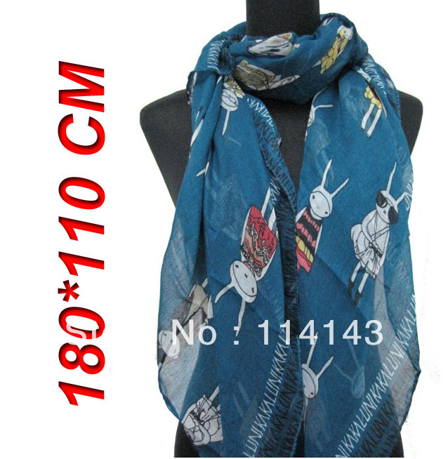 Fashion Bunny Animal Women's Scarf Shawl Wrap 180*110cm, Free Shipping