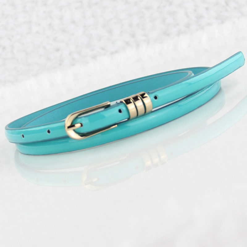 Fashion candy color belt women's thin all-match belt strap Women japanned leather brief