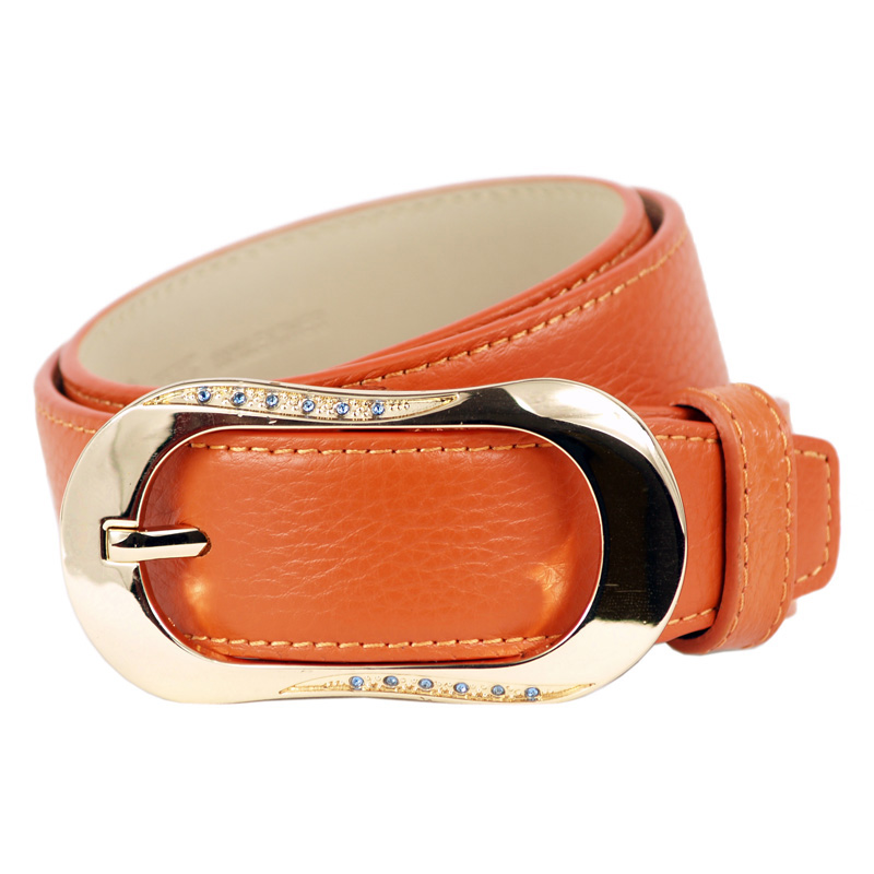 Fashion candy color women's wide belt spring strap female casual all-match first layer of cowhide genuine leather belt