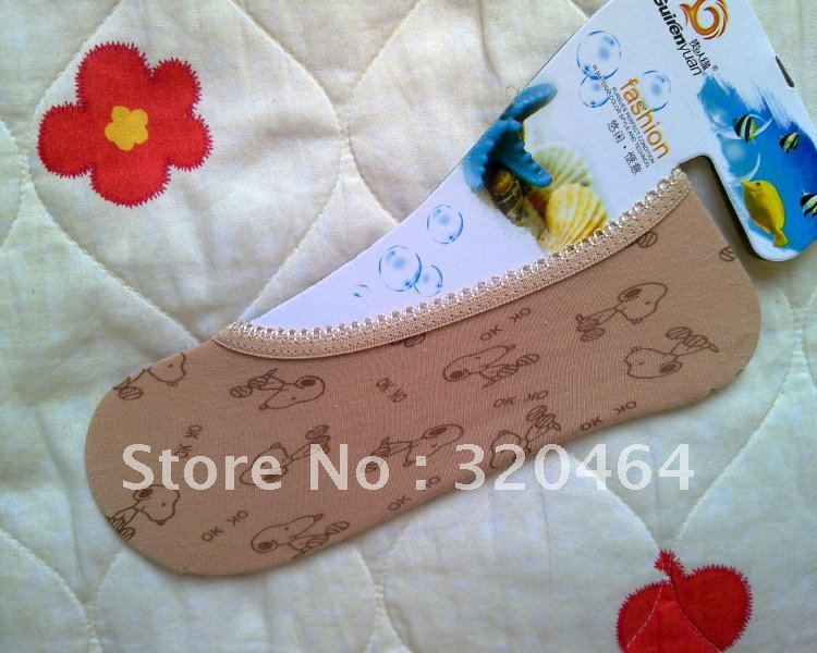 Fashion cartoon women socks invisible socks 6 colors