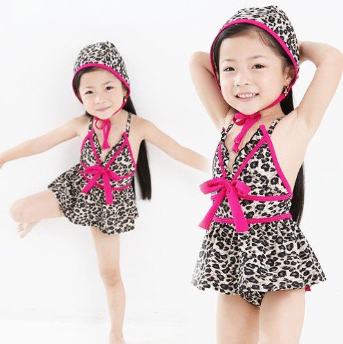fashion child Leopard bikini 3~7T,girl Leopard beachwear,child Leopard One Piece swimsuit,cute kid costumes,kid summer swimwear