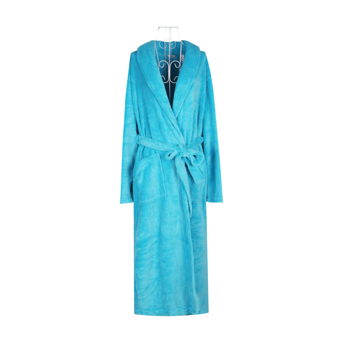 Fashion classic solid color coral fleece derlook robe bathrobes