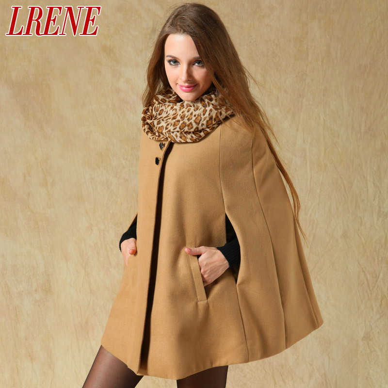 Fashion Cloak Cape Free Shipping 2012 british style  trench female single breasted woolen outerwear overcoat  LDW01