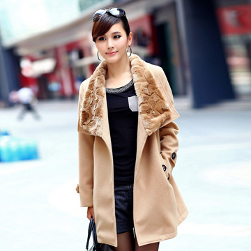 Fashion clothing autumn and winter slim waist outerwear quality woolen trench hot-selling