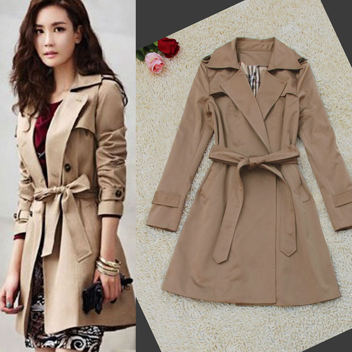 Fashion clothing fashion paragraph trench autumn and winter series british style clothing