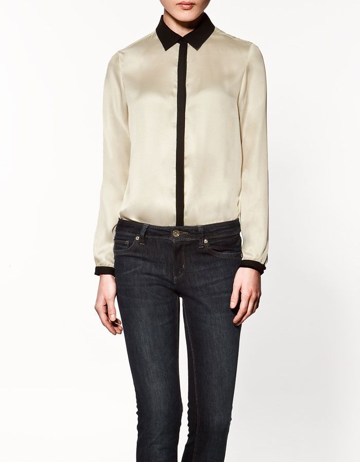 fashion cool black and white quality women's long-sleeve shirt See-through Transparent