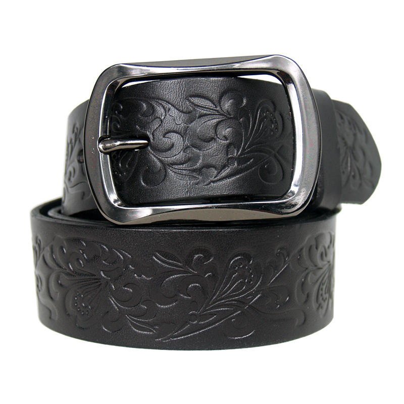 Fashion cowhide belt for ladies,genuine leather women's embossed belt strap