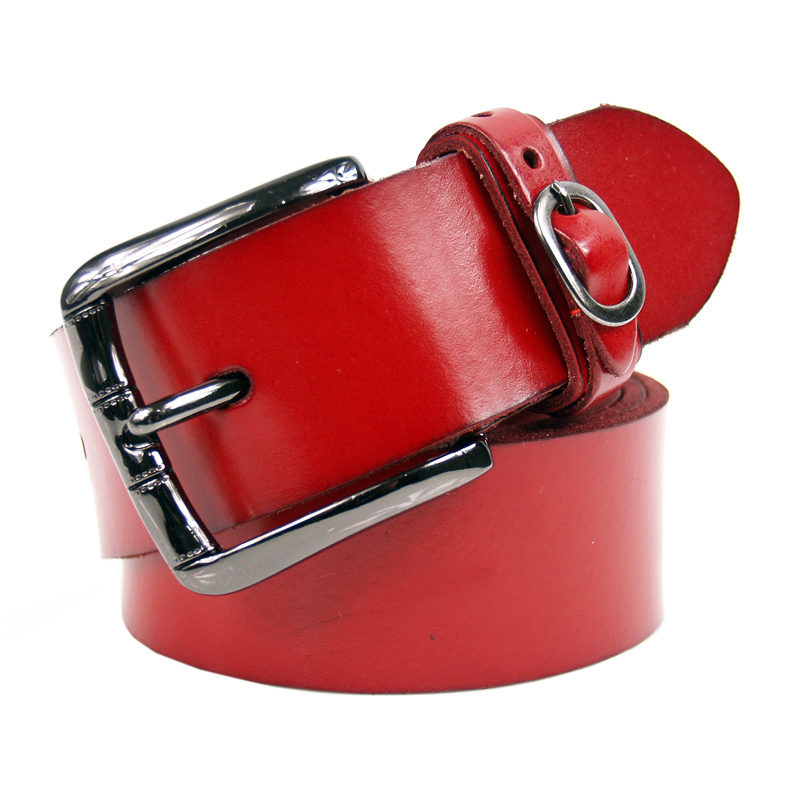 Fashion Cowhide Casual Women Belt Genuine Leather Red Color