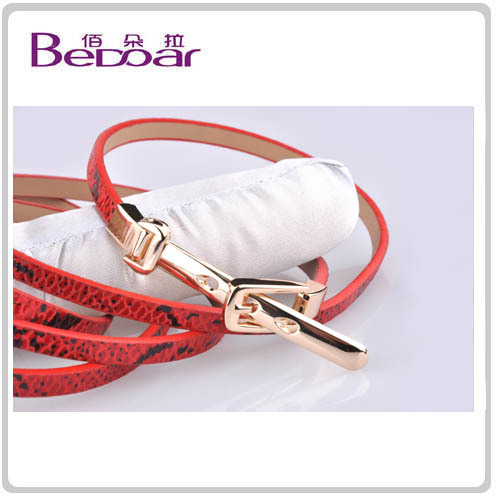Fashion cowhide double-circle all-match women's strap 2 ring genuine leather belt