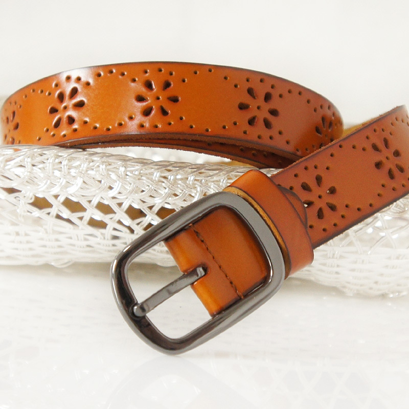 Fashion cutout all-match genuine leather women's belt genuine leather strap Women fs1073