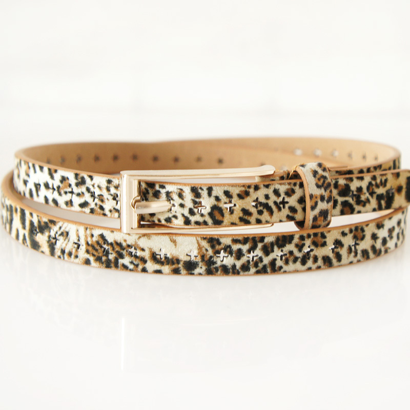 Fashion cutout decoration thin belt female all-match strap Women genuine leather fs1091