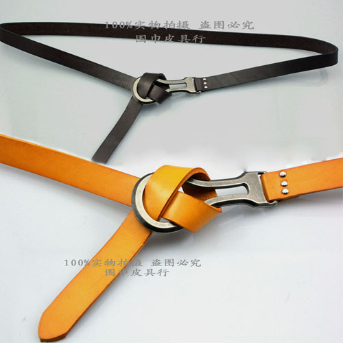 Fashion decoration strap women's genuine leather genuine leather belt Women belt tieclasps