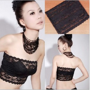 Fashion decoration ultra elastic lace tube top tube top