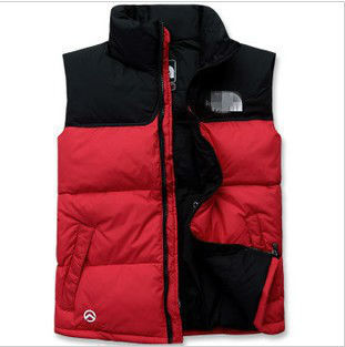 Fashion Down Vest Jacket For Man and Women LoversBlack/Red  Warm High Quality Free Shipping