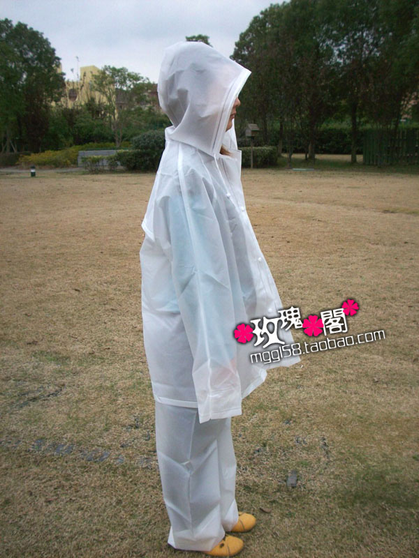 Fashion eva ivory translucent bicycle electric bicycle battery car raincoat set poncho